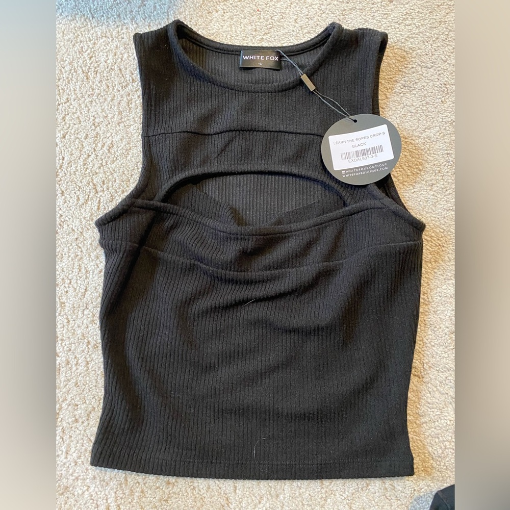 NWT White Fox Boutique Learn The Ropes Crop Top
